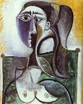 Buste de femme assise 2 1960 Cubism Oil Paintings